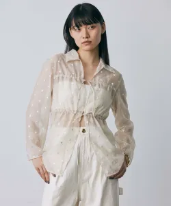 Рубашка с лентой в горошек Babylone, цвет White 10