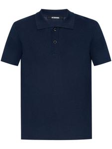 Футболка-поло с жаккардовым логотипом Jacquemus, синий