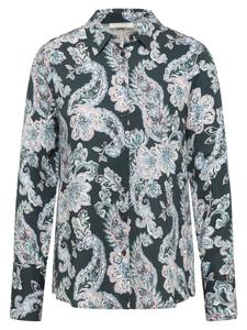 Блузка прямого кроя темно-зеленого цвета Eterna