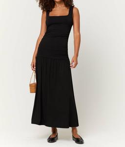 Платье Malena с заниженной талией в черном цвете PROJECT SOCIAL T