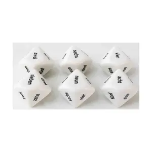 d10 20 мм игральные кости с числами 1–10 — немецкие слова (6), Dice - Foreign Language Dice