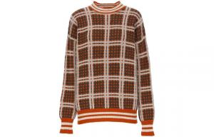 Вязаный свитер с круглым вырезом MARNI, оранжевый