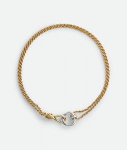 Knot necklace BOTTEGA VENETA, желтое золото/серебро