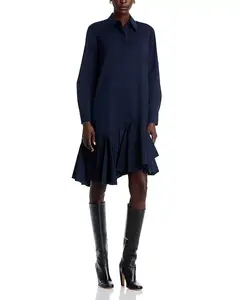 Асимметричное платье-рубашка Lafayette 148 New York, синий