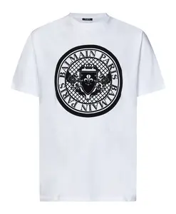 Классическая белая футболка для мужчин Balmain, белый