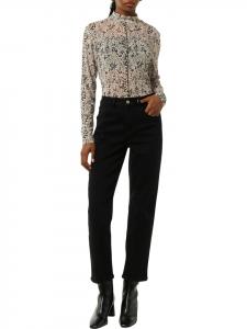 Comma Футболка с длинными рукавами бежевого цвета