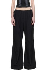 эксклюзивные черные брюки-парашют из мятого нейлона Ssense Misbhv, черный