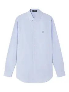 Рубашка с вышивкой Medusa VERSACE, синий