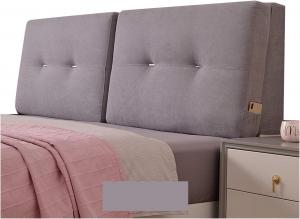 Подушка-подголовник для кровати LIANGJUN, мягкая, большая, для двуспальной кровати, поясничная подушка, настенная подушка, чехол из сверхтонкого волокна, можно стирать, 7 цветов, 8 размеров (цвет: серый, размер: 155x60x10 см) CHIAPERINI, Gray