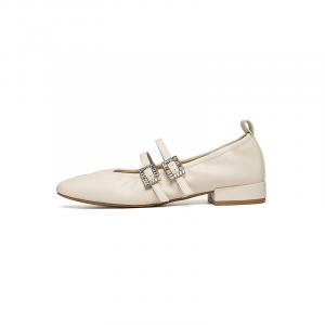 Туфли Мэри Джейн на плоской подошве женские RED DRAGONFLY, Beige