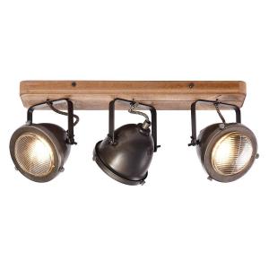 Потолочный светильник Brilliant Carmen Wood I, сталь - количество языков пламени: 3