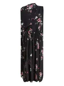 Платье миди с цветочным принтом Proenza Schouler, черный