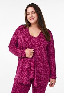 Кардиган Zizzi Cardigan, Purple Portion Aop/Pink