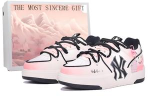 MLB Массивные устойчивые к истиранию низкие скейтерские кроссовки с эффектом увеличения роста Unisex Pink