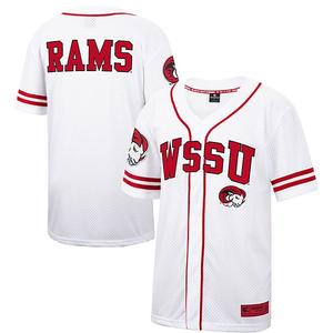 Мужская белая бейсбольная джерси winston-salem state rams free spirited mesh на пуговицах Colosseum