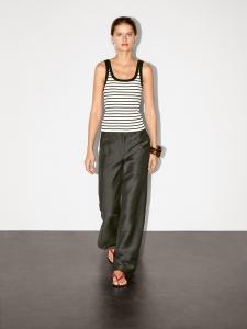 Верхняя часть жилета с полосатым принтом Massimo Dutti, кремовый