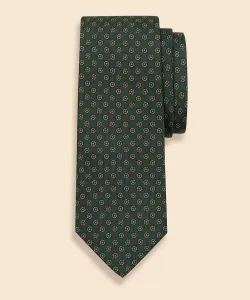 Шелковый галстук с цветочным принтом