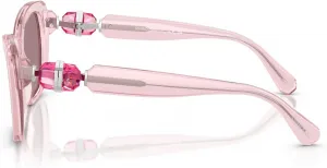 Женские солнцезащитные очки Swarovski Sk6018 Butterfly, Transparent Pink/Light Purple Brown