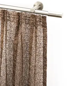 Карниз для штор GARESA "EASY", 1 направляющая, желаемая длина, внутренняя направляющая комплекта штор, выдвижная, настенный монтаж, алюминий 53х390 см, Ø 20 мм, цвет aluminiumfarben/nickelfarben