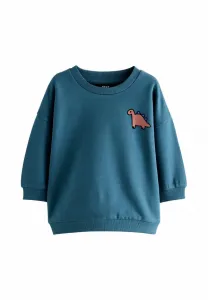 Толстовка с круглым вырезом и принтом на спине Next, Blue Dinosaur