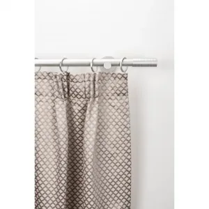 Карниз EASY Ø 20 мм, один ряд, длина по желанию, комплект для штор, удлиняемый, наконечники с полоской, алюминий, с кольцами Garesa, серебристый