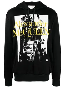 Худи с логотипом Alexander McQueen, черный