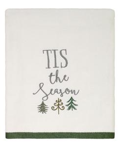 Хлопковое банное полотенце с изображением рождественских елок, 27 x 50 дюймов Avanti, White, Bath Towels