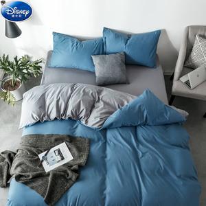 Disney Комплект постельного белья 4 предмета, простыня на резинке 150х200, пододеяльник 200х230, сапфирово-синий + серый