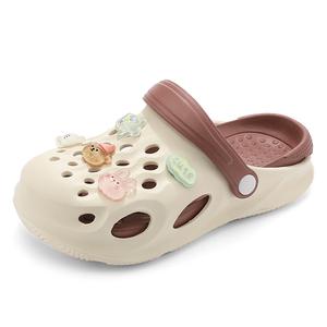 Детские сабо Rebound, устойчивые к истиранию, дышащие, быстросохнущие, нескользящие, с защитой от ударов NEZHACHAOHAI, бежевый/коричневый