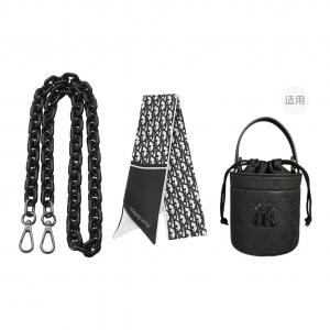 Lan Bao Fan Акриловая микрофибра полиуретановая парфюмерная сумка через плечо с цепочкой шелковый шарф аксессуар унисекс белый черный розовый, Resin Chain 100cm+Print Silk Scarf