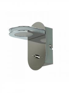 Настенный светильник, класс энергоэффективности G, размеры: (Ш)7,5 x (В)13 см, хромированный