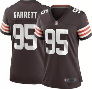 Женское джерси Nike Cleveland Browns Myles Garrett #95 коричневое игровое