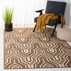 Ковер SAFAVIEH, 122 x 171 см, Paradise Collection, Caramel & Cream, дизайн в стиле Art Deco из вискозы, идеально подходит для помещений с высокой проходимостью: прихожая, гостиная, спальня (PAR352-3540)