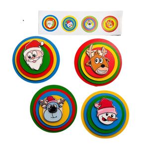 Разноцветные снеговики, картографирование, изучение цветов, Дед Мороз, олени, снеговик. Inna marka