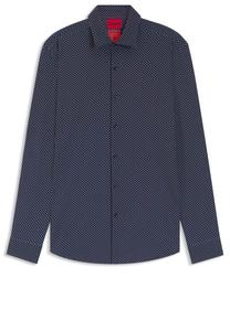HUGO Рубашка 'Kenno' с пуговицами Regular fit в цвете Navy