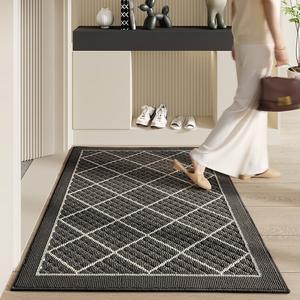 Dajiang Ковер 90х150 см для прихожей, грязеотталкивающий, износостойкий, противоскользящий, темно-серый