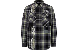 Рубашка мужская клетчатая цветы Evisu, цвет Plaid flowers