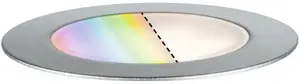 Светодиодный садовый светильник Paulmann "Встраиваемый светильник Outdoor Plug & Shine Floor RGBW IP67 ZigBee", 1 лампа, IP67, ZigBee RGBW Ø 7,0 см, Высота: 3,0 см, цвет edelstahlfarben