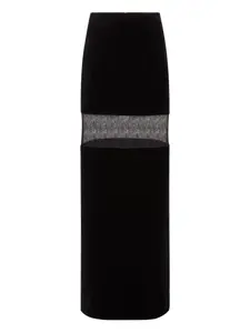 Юбка макси с кружевом Nina Ricci, черный