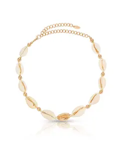 Ожерелье-Чокер из ракушек каури «В море» Ettika, gold