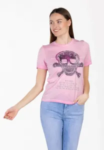 Футболка с круглым принтом в виде кости Key Largo, Candy Pink