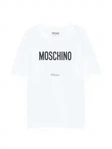 Футболка с логотипом Moschino Kids, белый