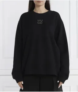 Классическая толстовка с круглым вырезом regular fit Hugo, черный