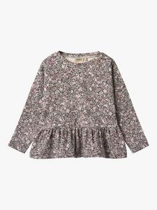 Детская футболка с пайетками и цветочным принтом Carolina WHEAT, Purple Stone