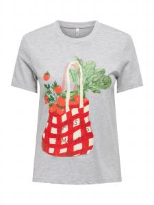 ONLY Футболка в крапинку серого цвета