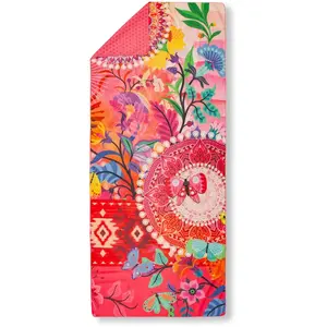 Модное туристическое полотенце Giselah, микрофибра, 75x180, быстросохнущее, для путешествий, спорта, йоги, с двусторонним дизайном Hip, красный