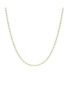 Ожерелье из разноцветных бусин Eau de Nil Enamel Mine Spero London, Gold