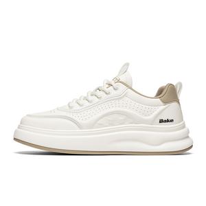 BAKE Мужские противоскользящие скейтерские кеды с эффектом увеличения роста бежево-абрикосового цвета, цвет Beige Apricot