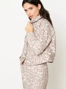 Джинсовая куртка с леопардовым принтом Lolaliza, Taupe