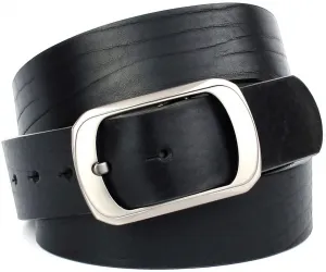 Кожаный ремень Anthoni Crown с фактурной поверхностью, черный